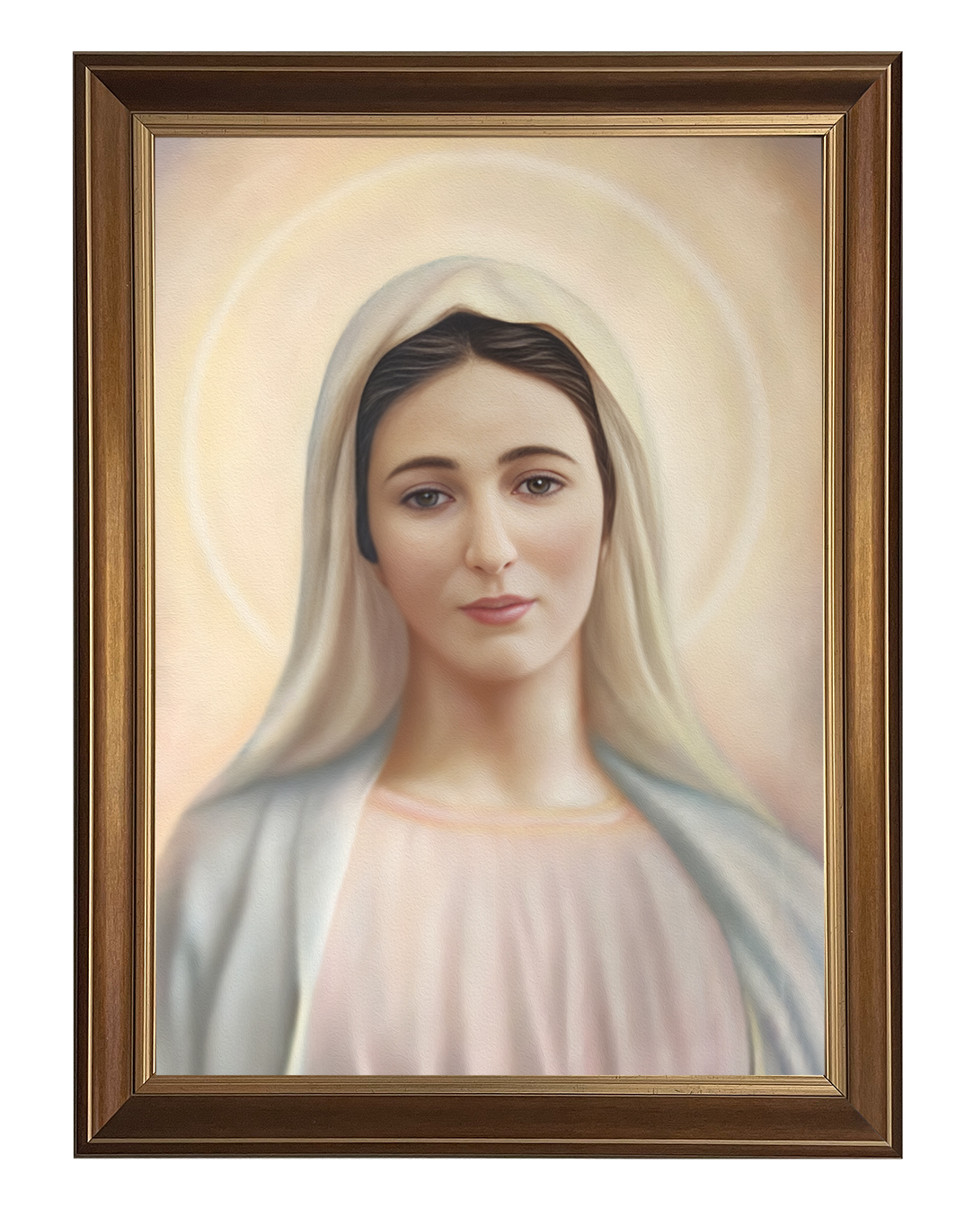 Obraz w rozmiarze 50x70 cm oprawiony w ramę D. Szerokość ramy ok. 5 cm.
