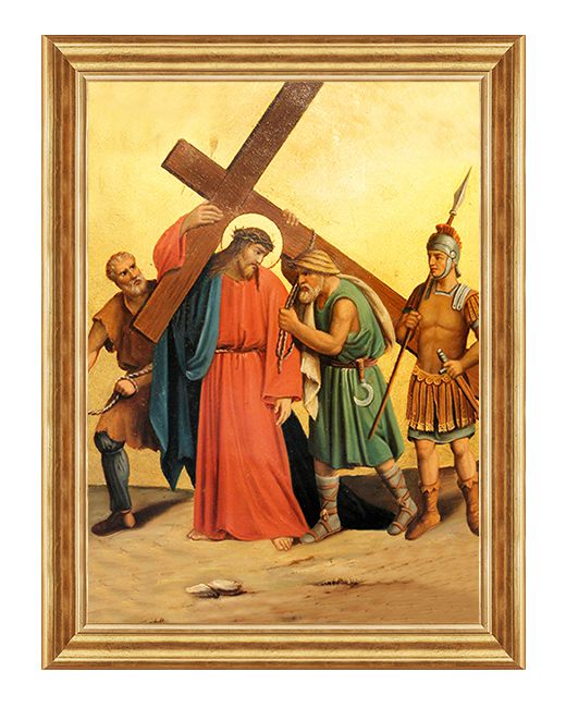 Szymon pomaga nieść krzyż Jezusowi - Stacja V - Francja, Avinion
