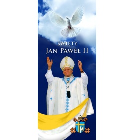 Święty Jan Paweł II - Baner religijny - 04 - 130x310 cm