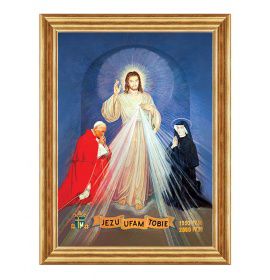 Jezu, Ufam Tobie - Święta Faustyna i Święty Jan Paweł II - Obraz religijny