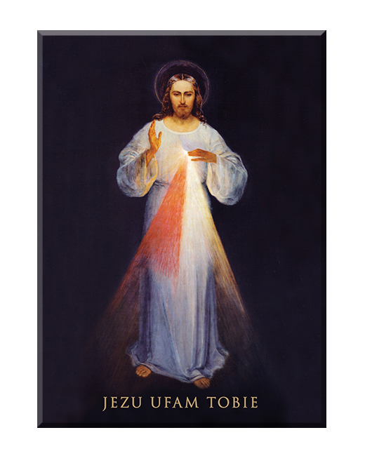 Jezu Ufam Tobie - Wilno - Napis złoty - 21 - Obraz religijny