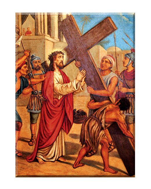 Jezus bierze krzyż na swoje ramiona - Stacja II - Boleszyn