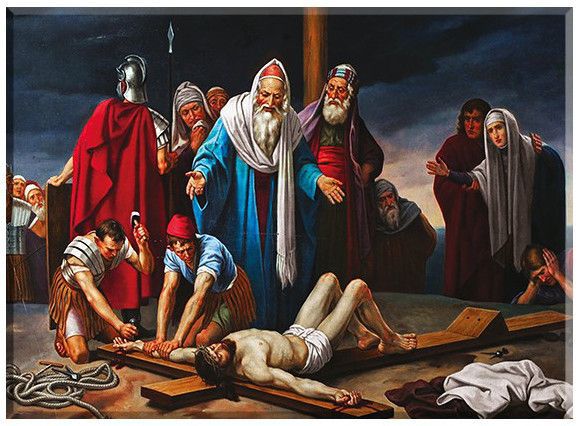 Jezus przybity do krzyża - Stacja XI - Rzym