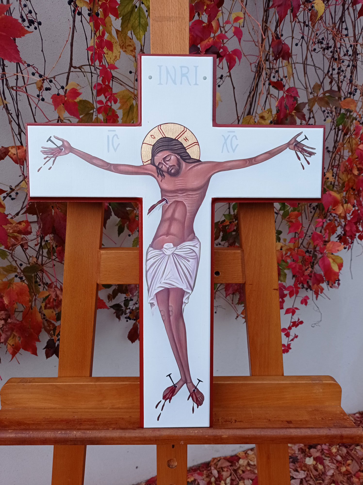 Krzyż 02 - Biały - 51 cm - Ikona religijna