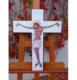 Krzyż 02 - Biały - 51 cm - Ikona religijna