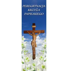 Krzyż papieski - Peregrynacja krzyża papieskiego - 05 - Baner religijny - 70x200 cm