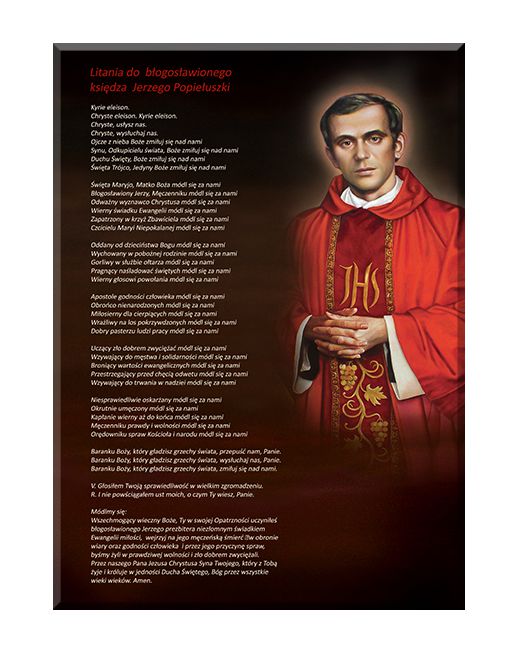 Litania do Błogosławionego Księdza Jerzego Popiełuszki - Obraz religijny