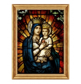 Madonna z dzieciątkiem - Witraż - 21 - Obraz religijny