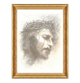 Pan Jezus w koronie cierniowej - Sepia - 05 - Obraz religijny