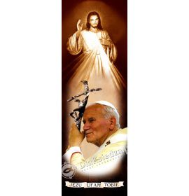 Święty Jan Paweł II - Baner religijny - 02 - 110x310 cm