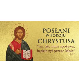 Posłani w pokoju Chrystusa - 06 - Baner religijny - 150x200