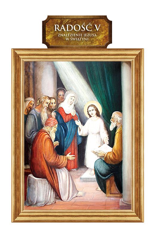 Siedem Radosci Maryi - Radosc V - Znalezienie Pana Jezusa w swiatyni - Obraz religijny