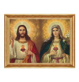Serce Jezusa - Serce Maryi - Matka Boża i Jezus - 04 - Obraz religijny