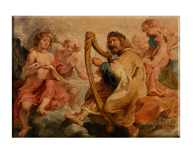 Święty Dawid grający na harfie - 07 - Obraz religijny