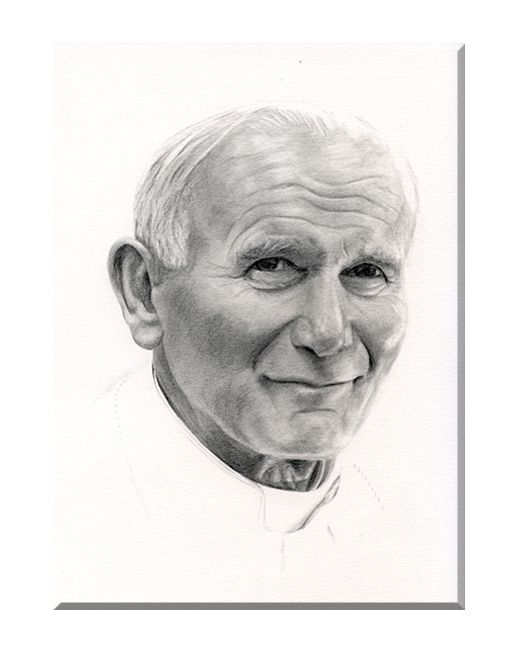 Święty Jan Paweł II - Szkic - 43 - Obraz religijny