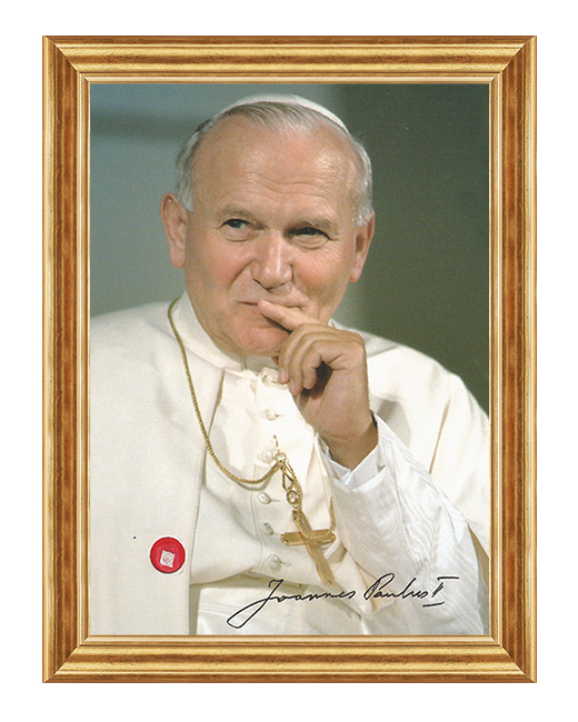 Święty Jan Paweł II - Z podpisem - 60 - Obraz religijny