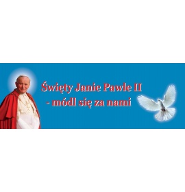 Święty Jan Paweł II - Baner religijny - 03 - 310x110 cm