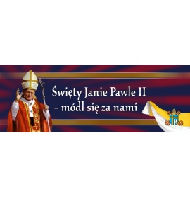 Święty Jan Paweł II - Baner religijny - 12 - 310x110 cm