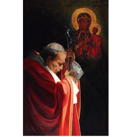 Święty Jan Paweł II - Baner religijny - 14 - 125x200 cm