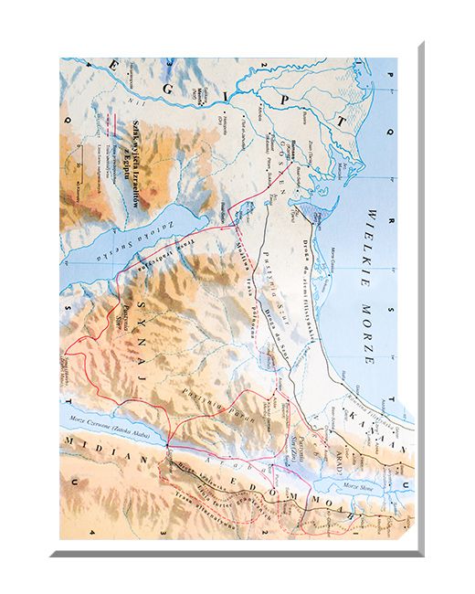 Szlak wyjścia Izraelitów z Egiptu - mapa edukacyjna 2