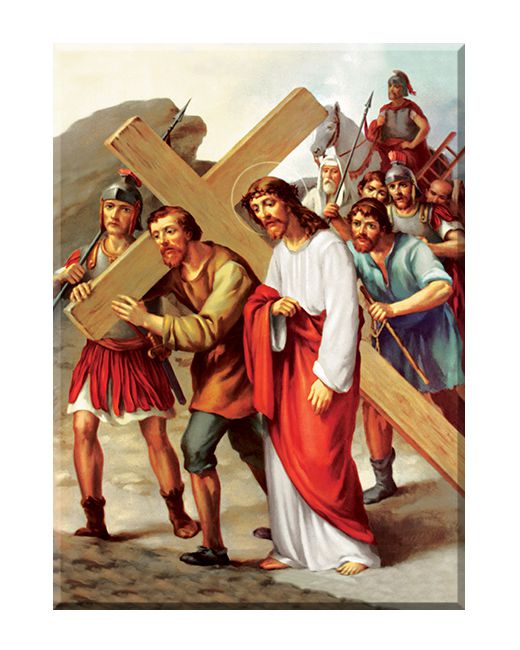 Szymon pomaga nieść krzyż Jezusowi - Stacja V - Florencja