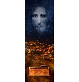 Tło Grobu Pańskiego - 19 - Baner religijny - 110x310 cm