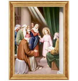 Znalezienie Pana Jezusa w Świątyni - Ogród różańcowy II - Obraz sakralny